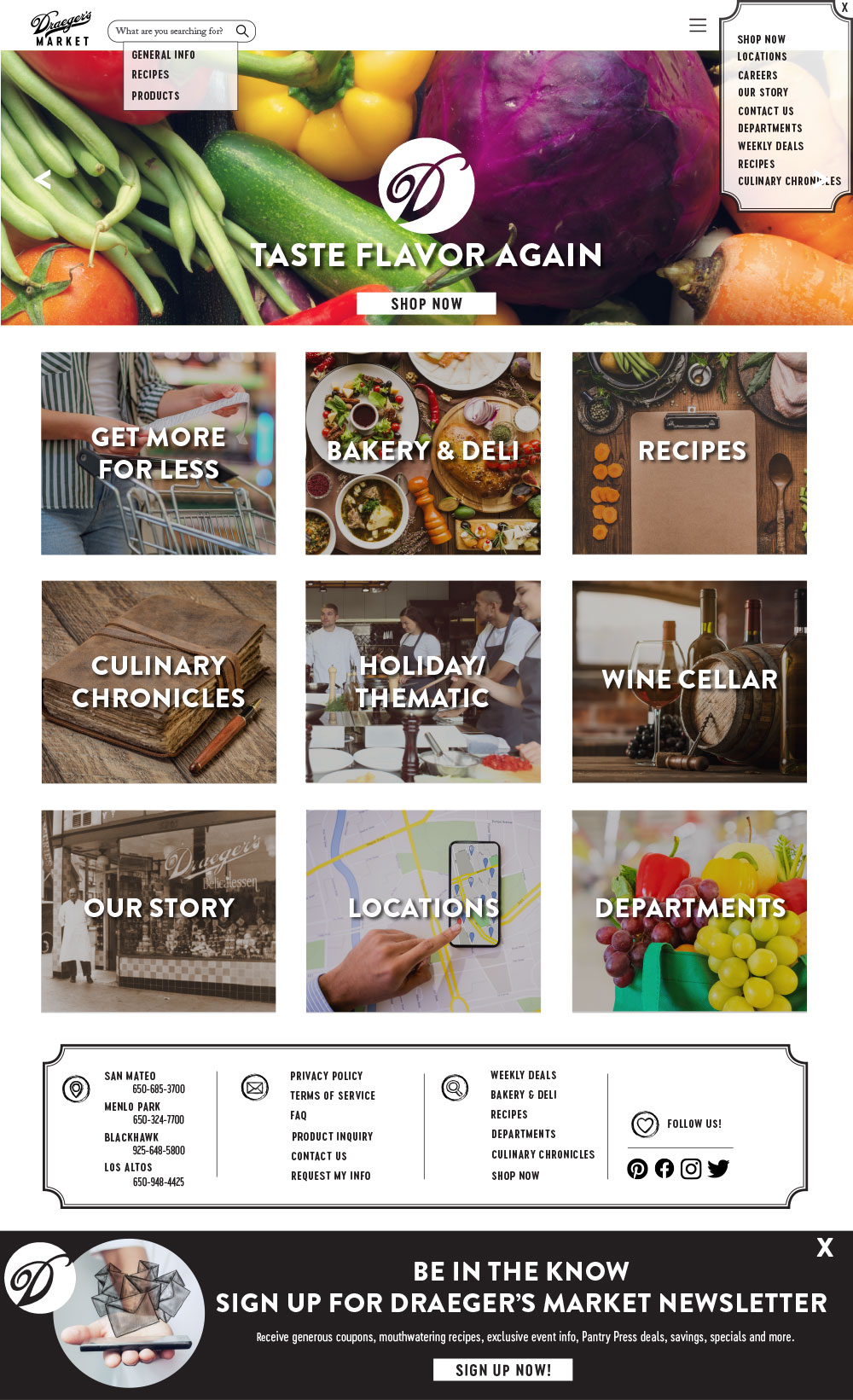 Grocery Landing page mockup